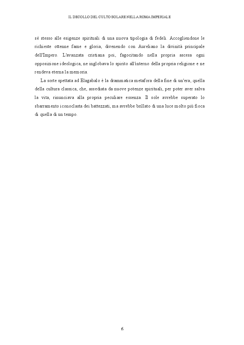 Anteprima della tesi: Il decollo del culto solare nella Roma imperiale, Pagina 3