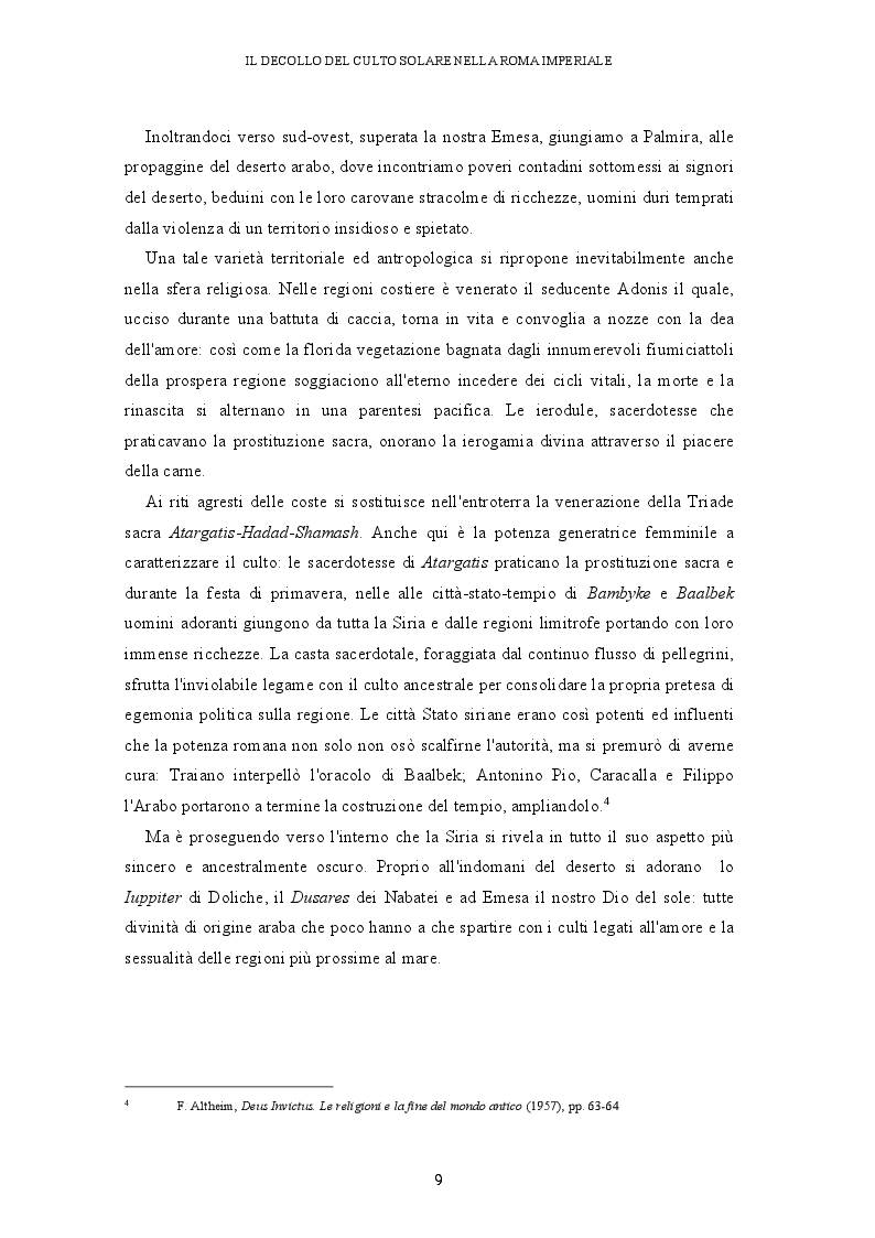 Anteprima della tesi: Il decollo del culto solare nella Roma imperiale, Pagina 6
