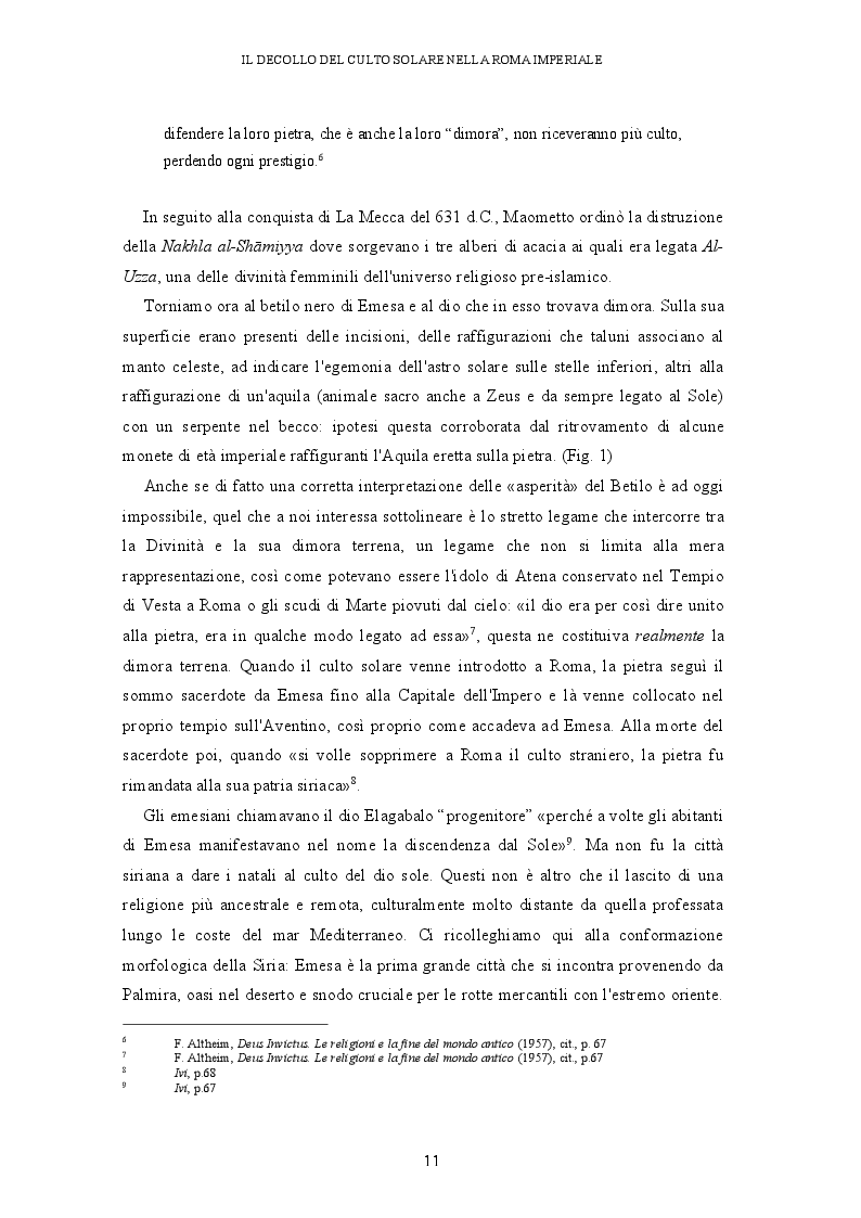 Anteprima della tesi: Il decollo del culto solare nella Roma imperiale, Pagina 8