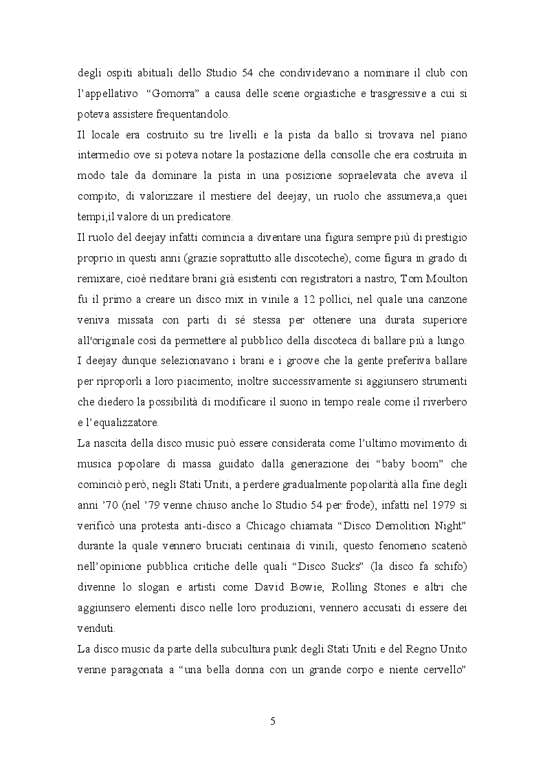 Anteprima della tesi: Il trattamento della musica disco nei film dell'epoca e successivi, Pagina 7