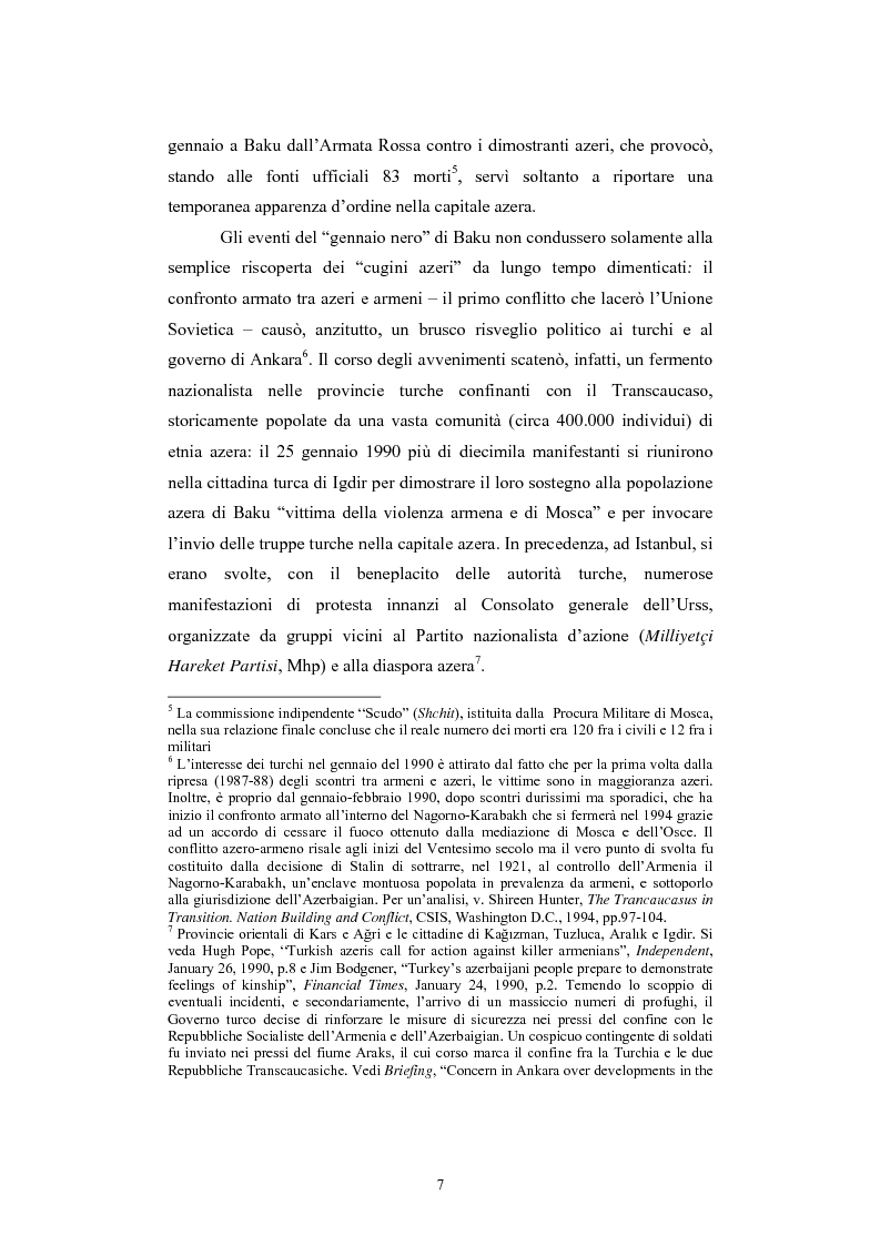 Anteprima della tesi: Lo spazio geopolitico turco e il crollo dell’Urss. La politica regionale della Turchia nella Transcaucasia e nell’Asia centrale., Pagina 7