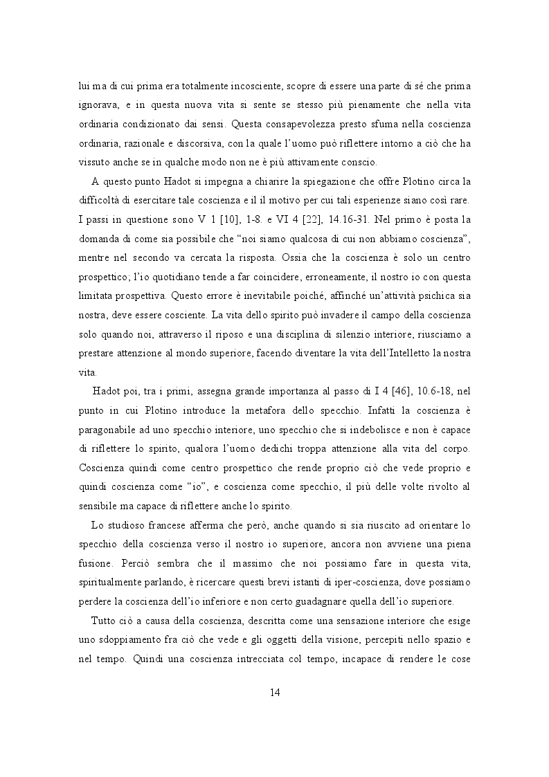 Estratto dalla tesi: Il lessico della coscienza in Plotino