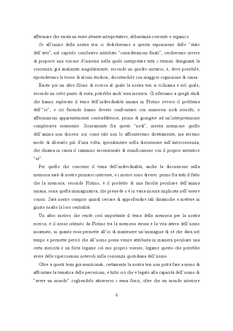 Anteprima della tesi: Il lessico della coscienza in Plotino, Pagina 3
