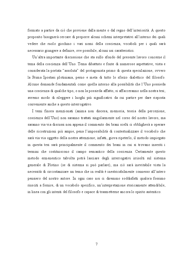 Anteprima della tesi: Il lessico della coscienza in Plotino, Pagina 4