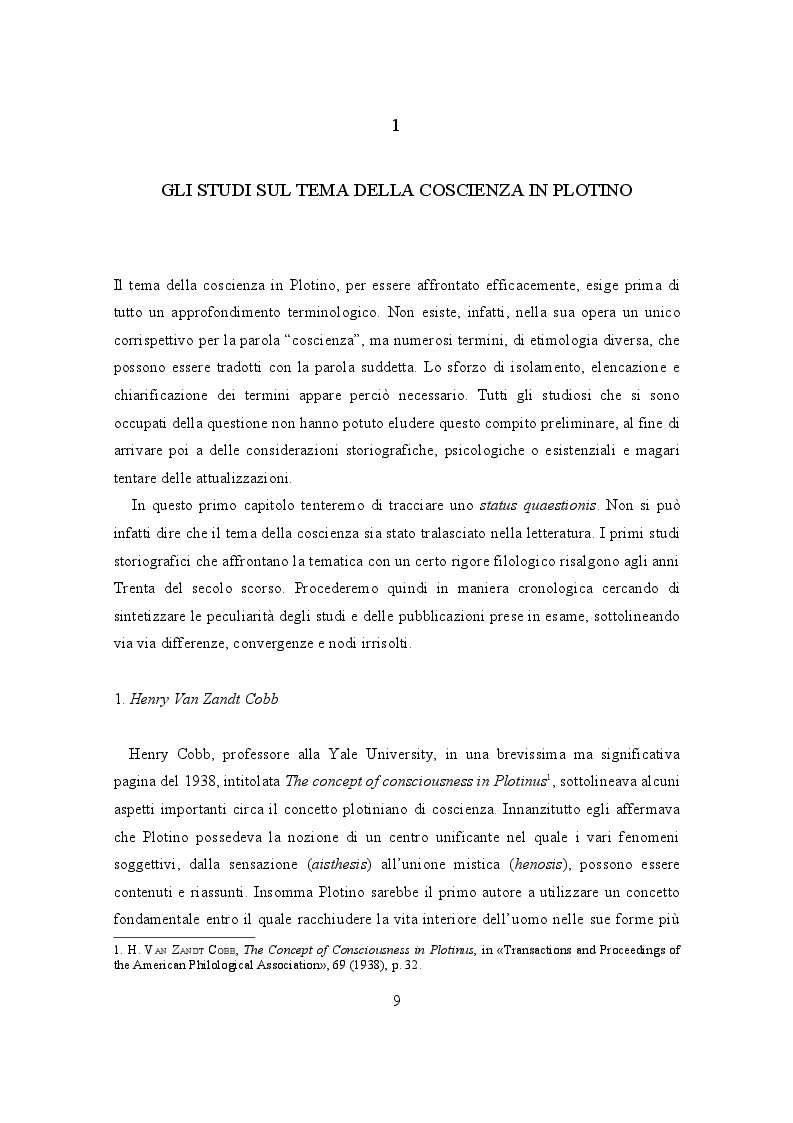 Anteprima della tesi: Il lessico della coscienza in Plotino, Pagina 5