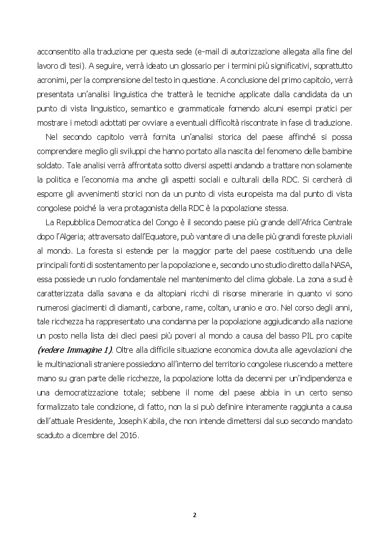 Anteprima della tesi: Child Soldiers International: la situazione delle bambine soldato nella Repubblica Democratica del Congo, Pagina 4