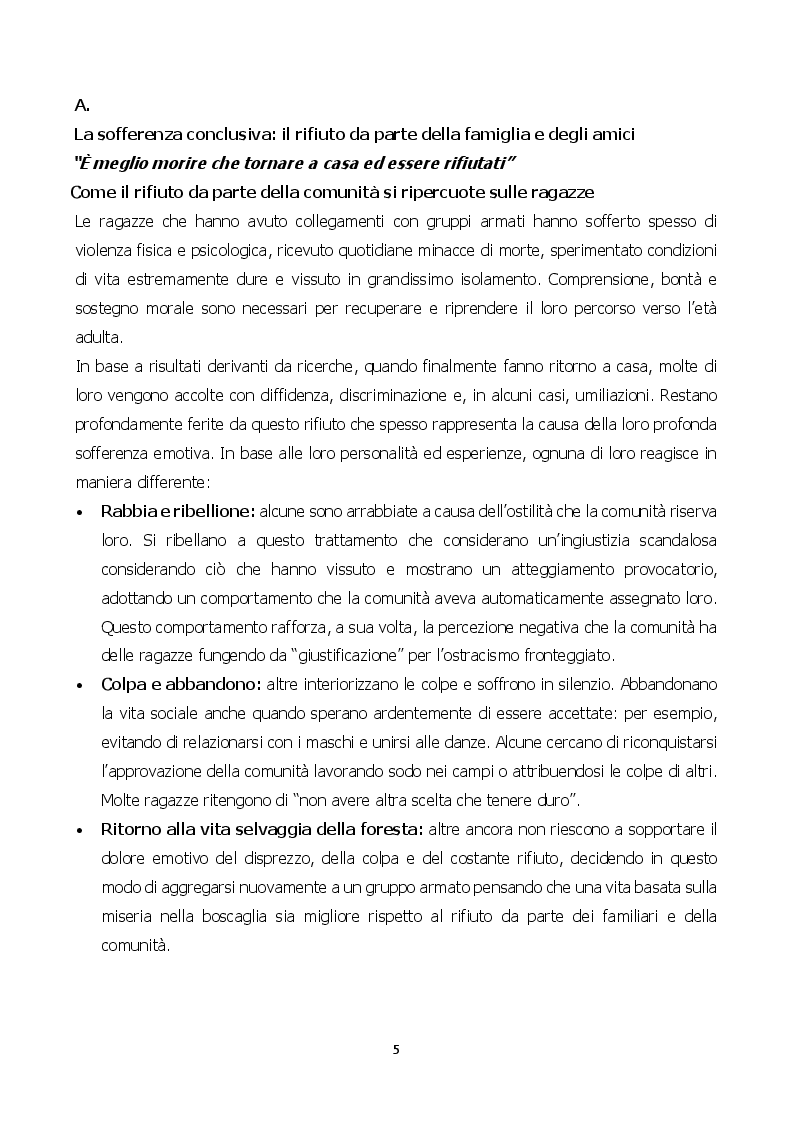 Anteprima della tesi: Child Soldiers International: la situazione delle bambine soldato nella Repubblica Democratica del Congo, Pagina 7