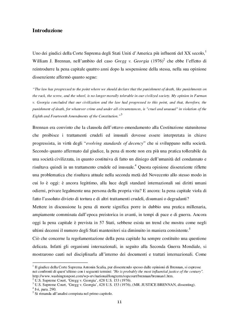 Anteprima della tesi: L'esecuzione della pena di morte in relazione al divieto di tortura: una punizione disumana?, Pagina 2