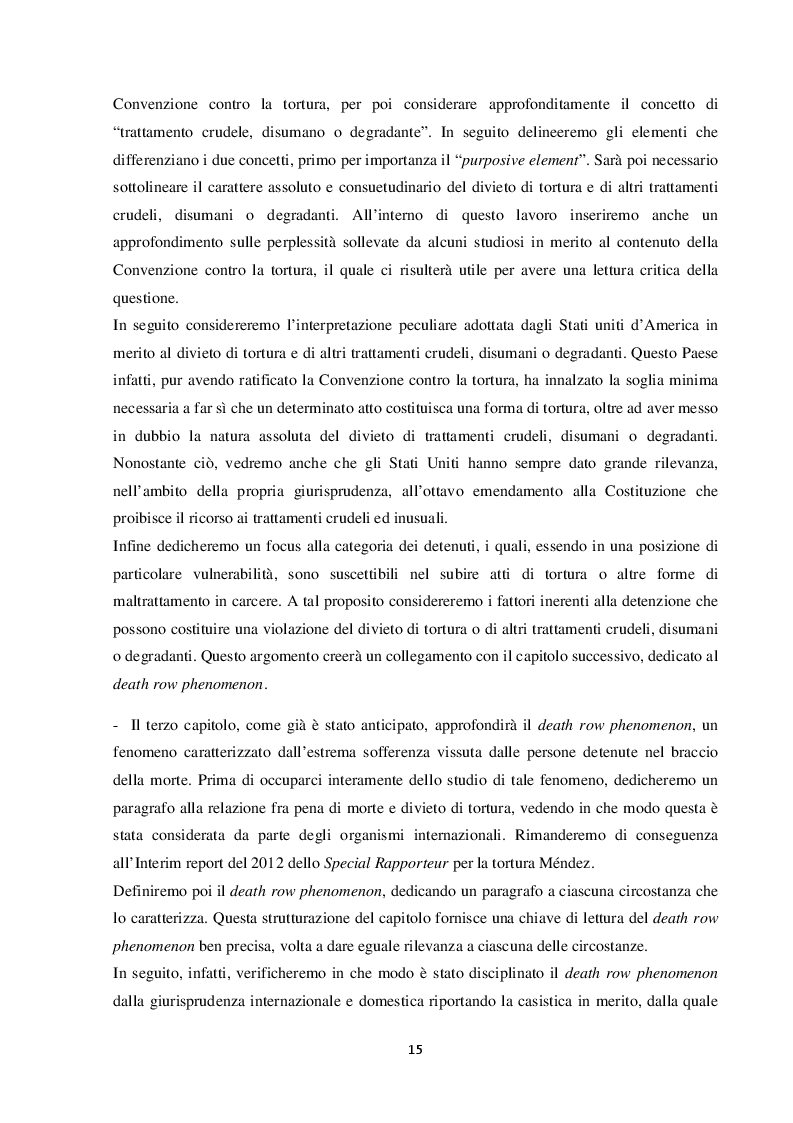 Anteprima della tesi: L'esecuzione della pena di morte in relazione al divieto di tortura: una punizione disumana?, Pagina 6