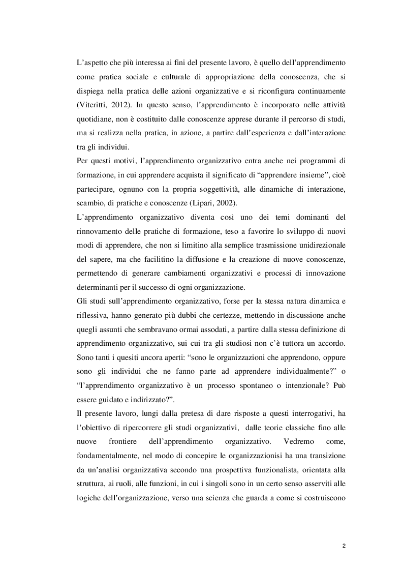 Anteprima della tesi: L'Apprendimento Organizzativo: spunti di riflessione, Pagina 3