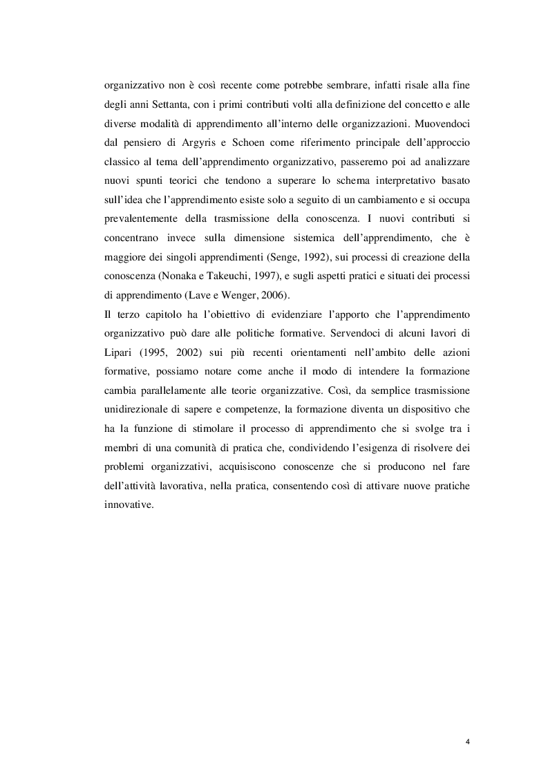 Anteprima della tesi: L'Apprendimento Organizzativo: spunti di riflessione, Pagina 5