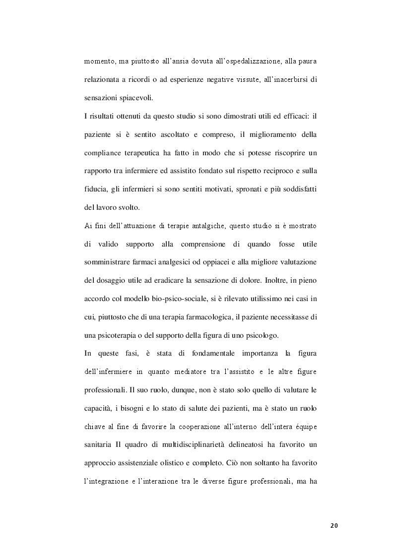 Estratto dalla tesi: La Medicina Narrativa e la Terapia Antalgica: dal dolore al "mio" dolore. Un nuovo approccio assistenziale per una valutazione del dolore completa e personalizzata