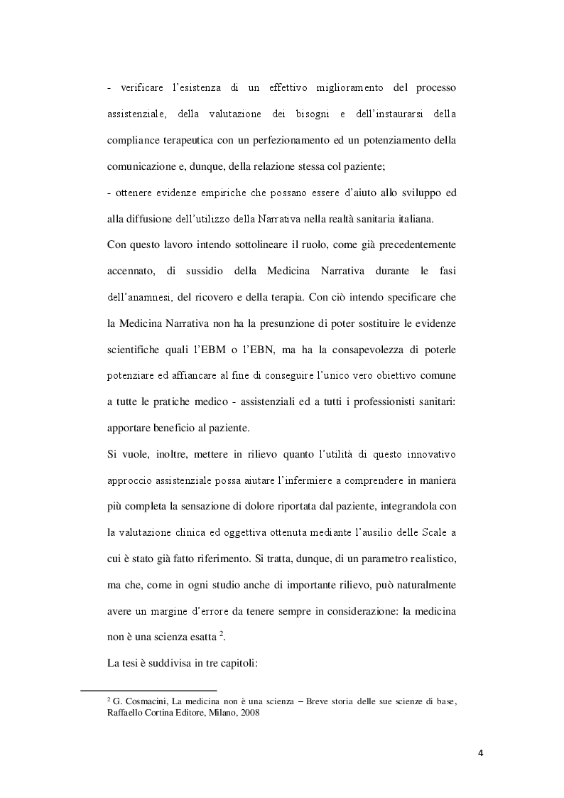 Anteprima della tesi: La Medicina Narrativa e la Terapia Antalgica: dal dolore al "mio" dolore. Un nuovo approccio assistenziale per una valutazione del dolore completa e personalizzata, Pagina 5