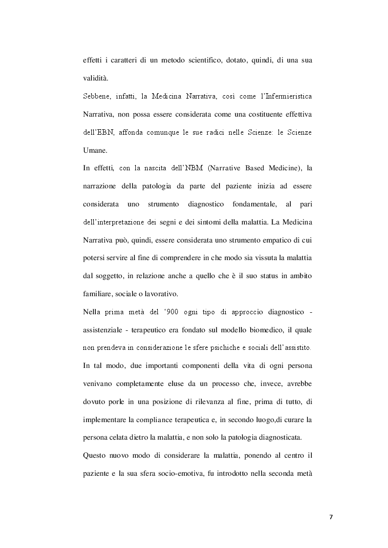 Anteprima della tesi: La Medicina Narrativa e la Terapia Antalgica: dal dolore al "mio" dolore. Un nuovo approccio assistenziale per una valutazione del dolore completa e personalizzata, Pagina 8