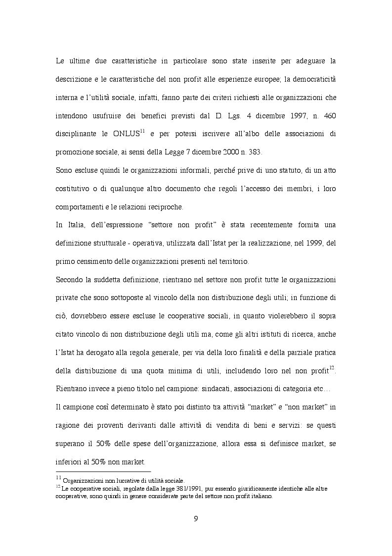 Anteprima della tesi: Corporate governance delle organizzazioni no profit, Pagina 6