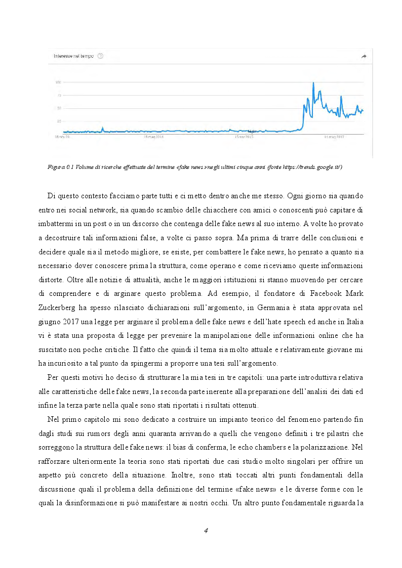 Anteprima della tesi: Le fake news nelle pagine facebook italiane, Pagina 3
