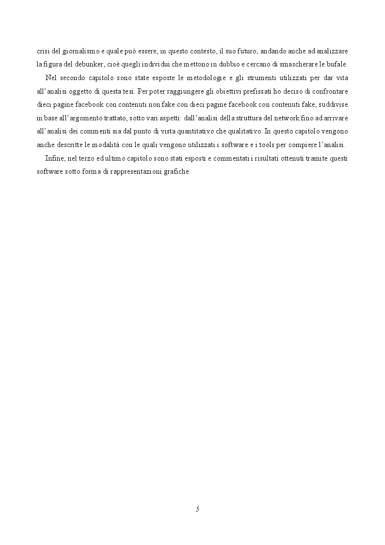 Anteprima della tesi: Le fake news nelle pagine facebook italiane, Pagina 4