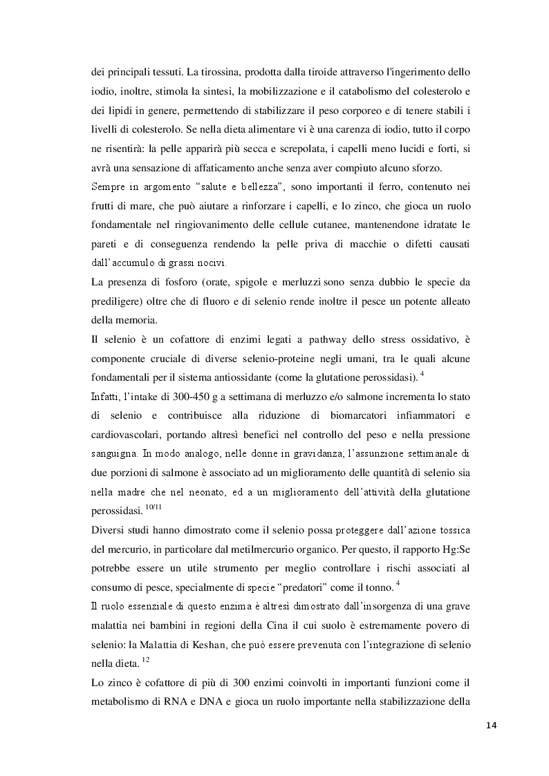 Estratto dalla tesi: Consumo abituale di pesce nella popolazione ligure: effetti attesi sulla salute