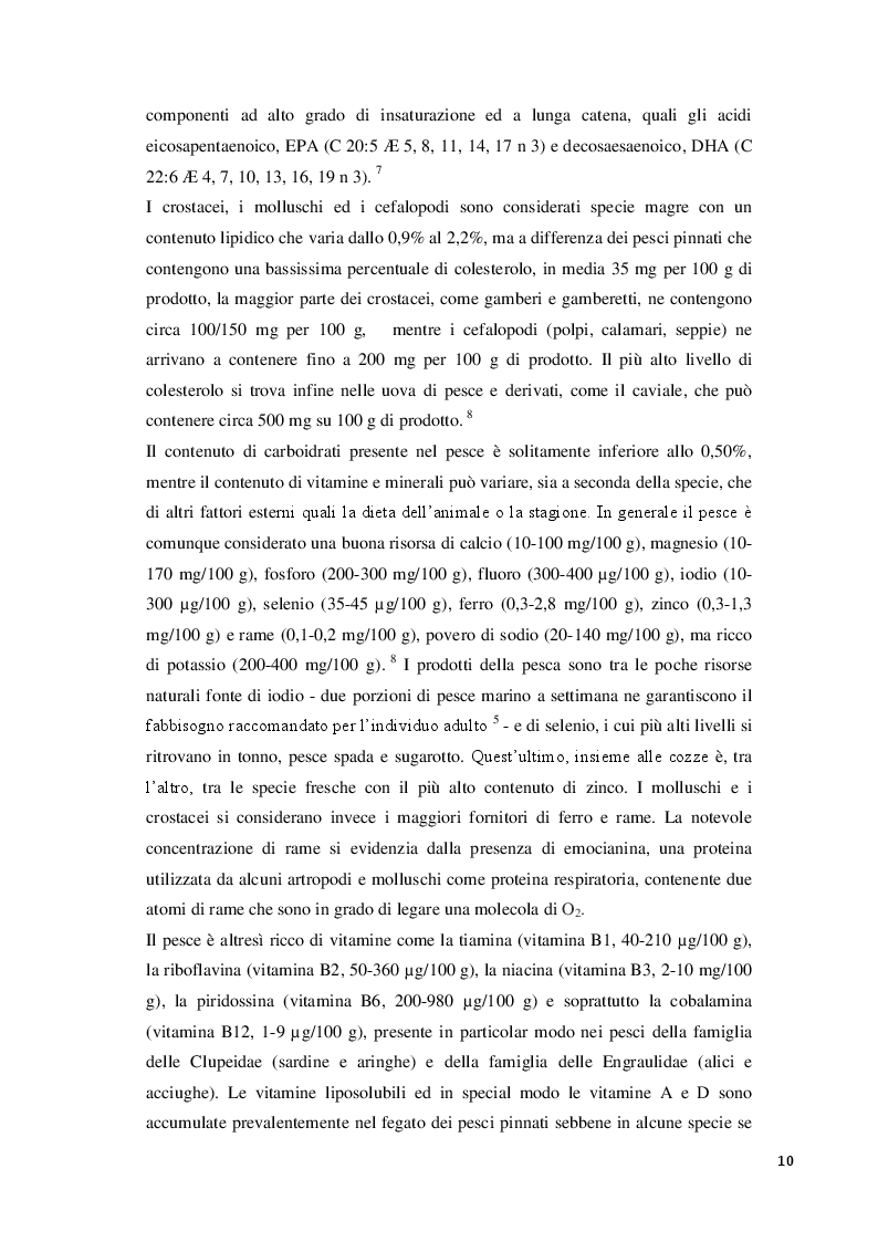 Anteprima della tesi: Consumo abituale di pesce nella popolazione ligure: effetti attesi sulla salute, Pagina 6