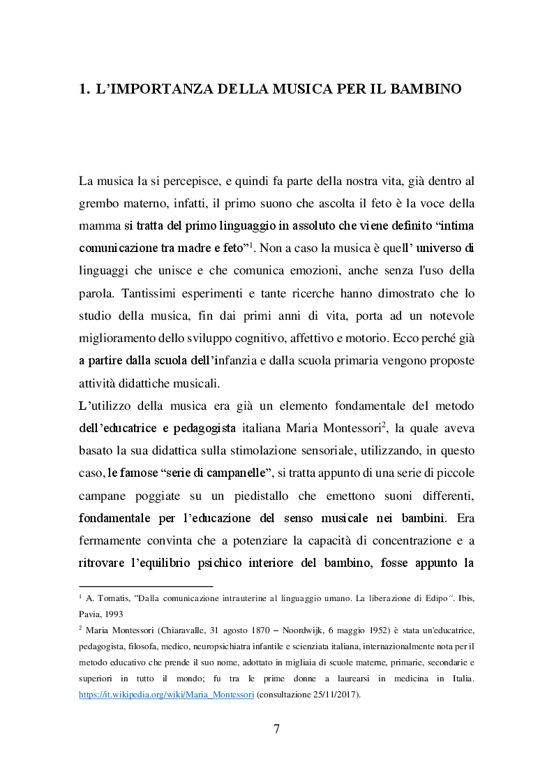Anteprima della tesi: Il valore della musica nello sviluppo del bambino, Pagina 4