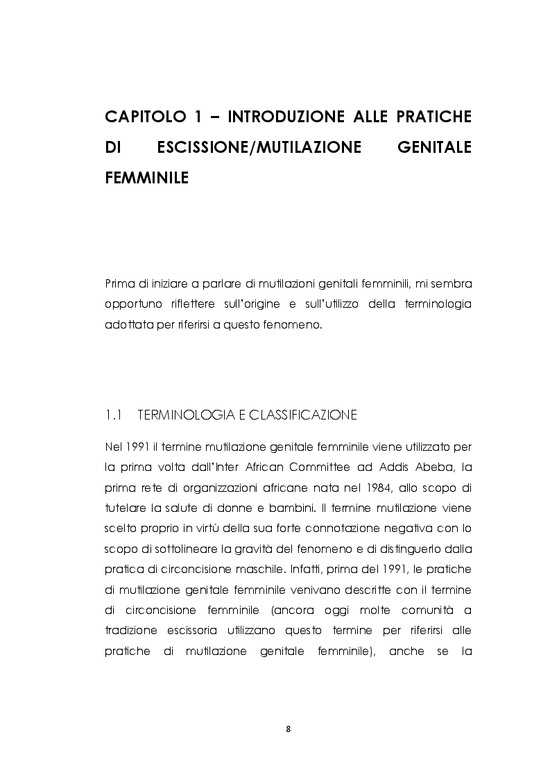 Anteprima della tesi: Le mutilazioni genitali femminili: fra etnocentrismo e relativismo culturale, Pagina 5