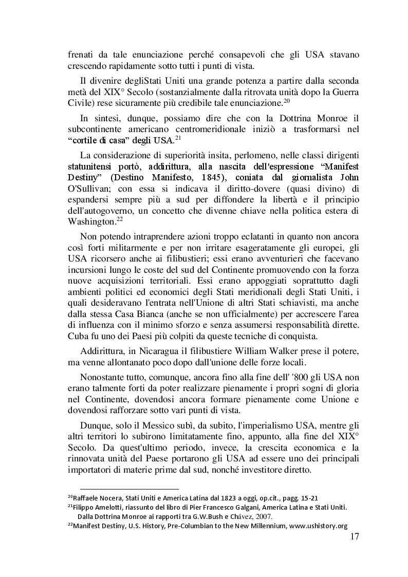Estratto dalla tesi: I difficili rapporti USA-ALC e gli sviluppi del regionalismo anti-egemonico