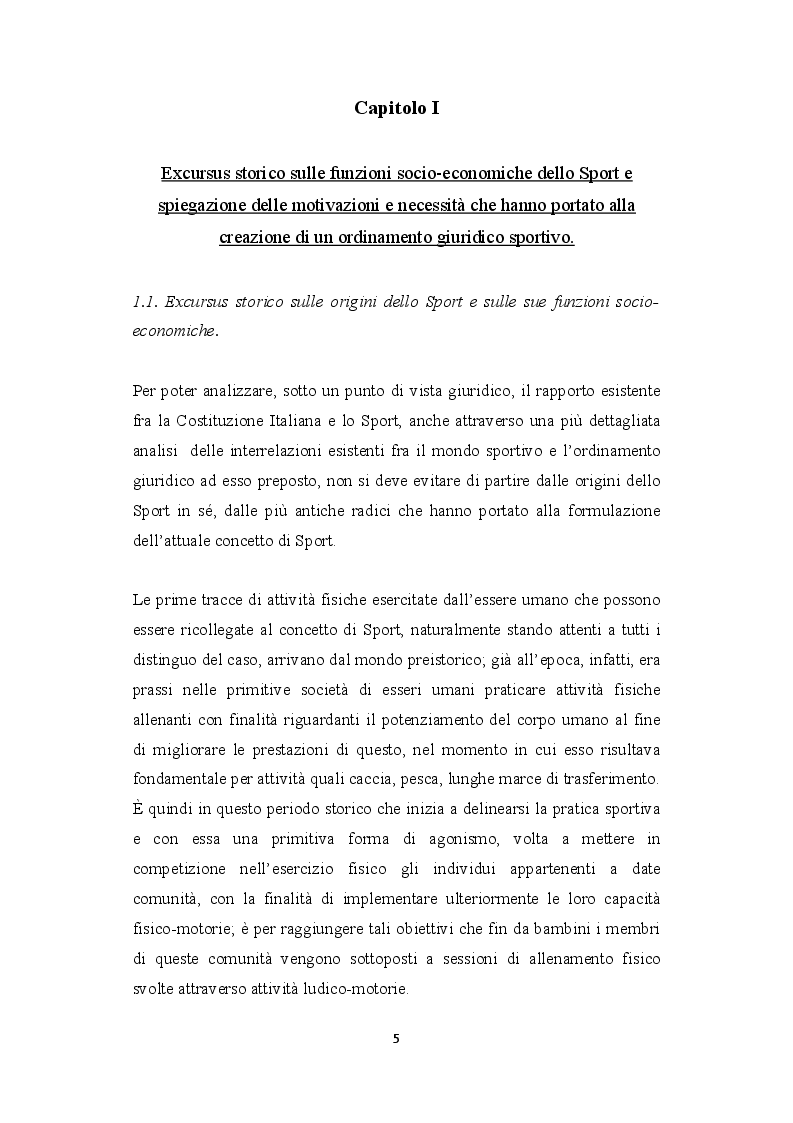 Anteprima della tesi: Costituzione e Sport, Pagina 3