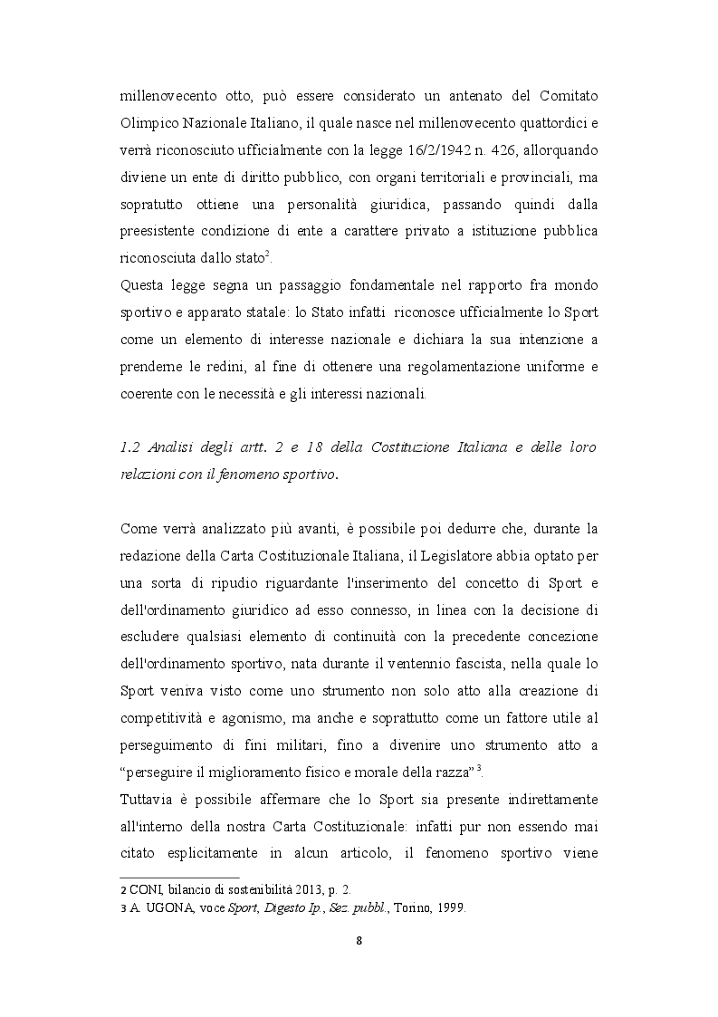Anteprima della tesi: Costituzione e Sport, Pagina 6
