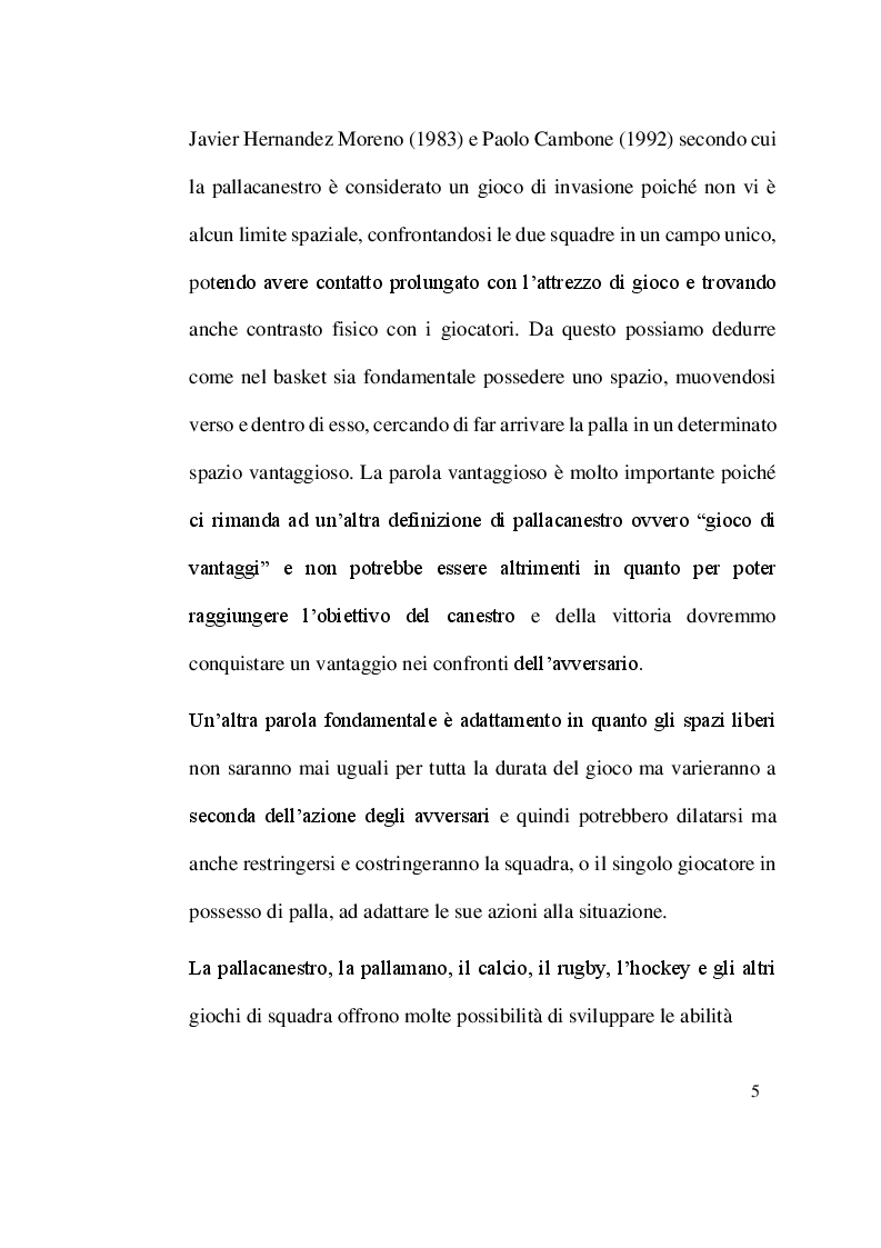 Anteprima della tesi: Evoluzione, tecnica e tattica della difesa individuale nella pallacanestro, Pagina 3