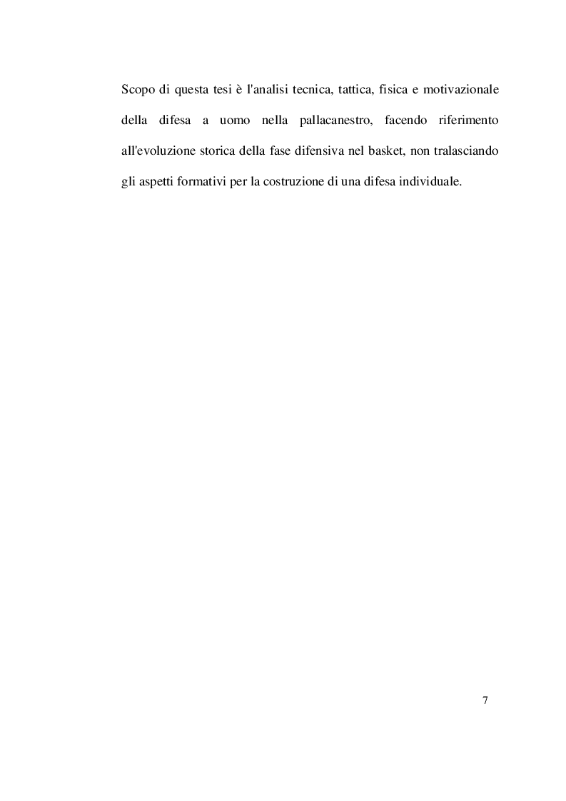 Anteprima della tesi: Evoluzione, tecnica e tattica della difesa individuale nella pallacanestro, Pagina 5