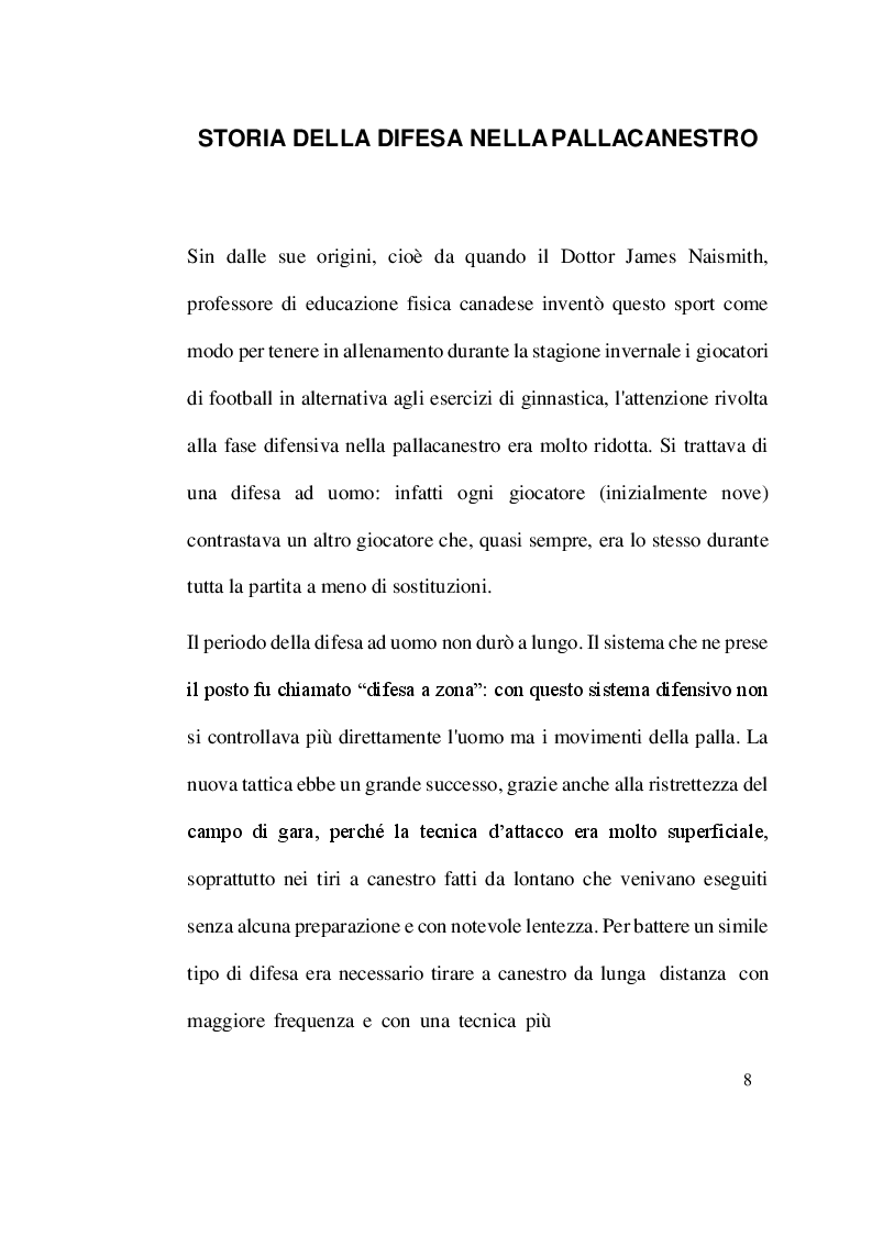 Anteprima della tesi: Evoluzione, tecnica e tattica della difesa individuale nella pallacanestro, Pagina 6