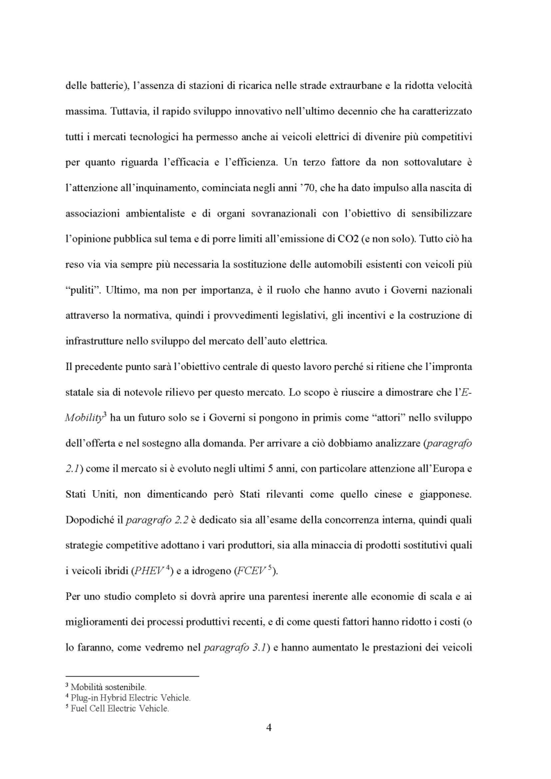 Anteprima della tesi: E-Mobility: Quando i Governi sono attori del mercato, Pagina 3