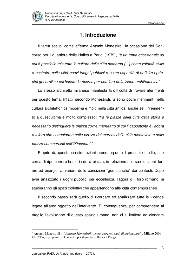 Anteprima della tesi: Evoluzione di uno spazio urbano tra storia e progetti: ''Piazza della Visitazione'' a Matera, Pagina 4