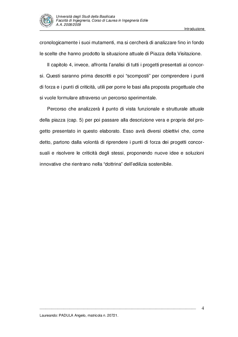 Anteprima della tesi: Evoluzione di uno spazio urbano tra storia e progetti: ''Piazza della Visitazione'' a Matera, Pagina 5