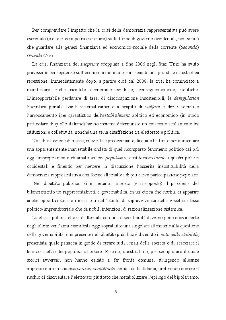Anteprima della tesi: L'evoluzione del sistema elettorale nell'ordinamento costituzionale italiano. Il ruolo della Corte costituzionale, Pagina 4