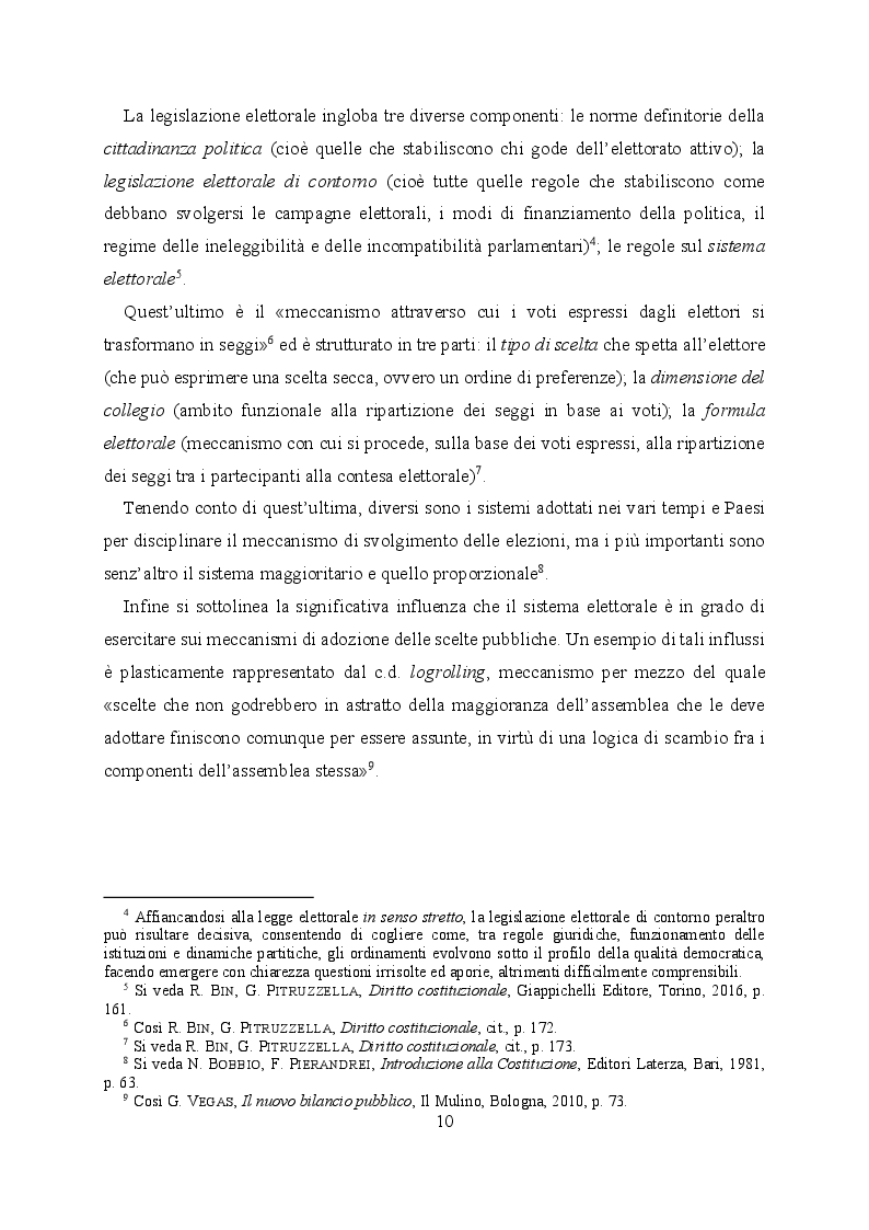 Anteprima della tesi: L'evoluzione del sistema elettorale nell'ordinamento costituzionale italiano. Il ruolo della Corte costituzionale, Pagina 8