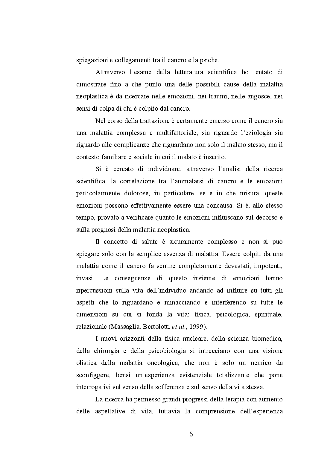 Anteprima della tesi: CANCRO ED EMOZIONI. Implicazioni psicologiche e socio-relazionali nella sindrome psiconeoplastica, Pagina 3