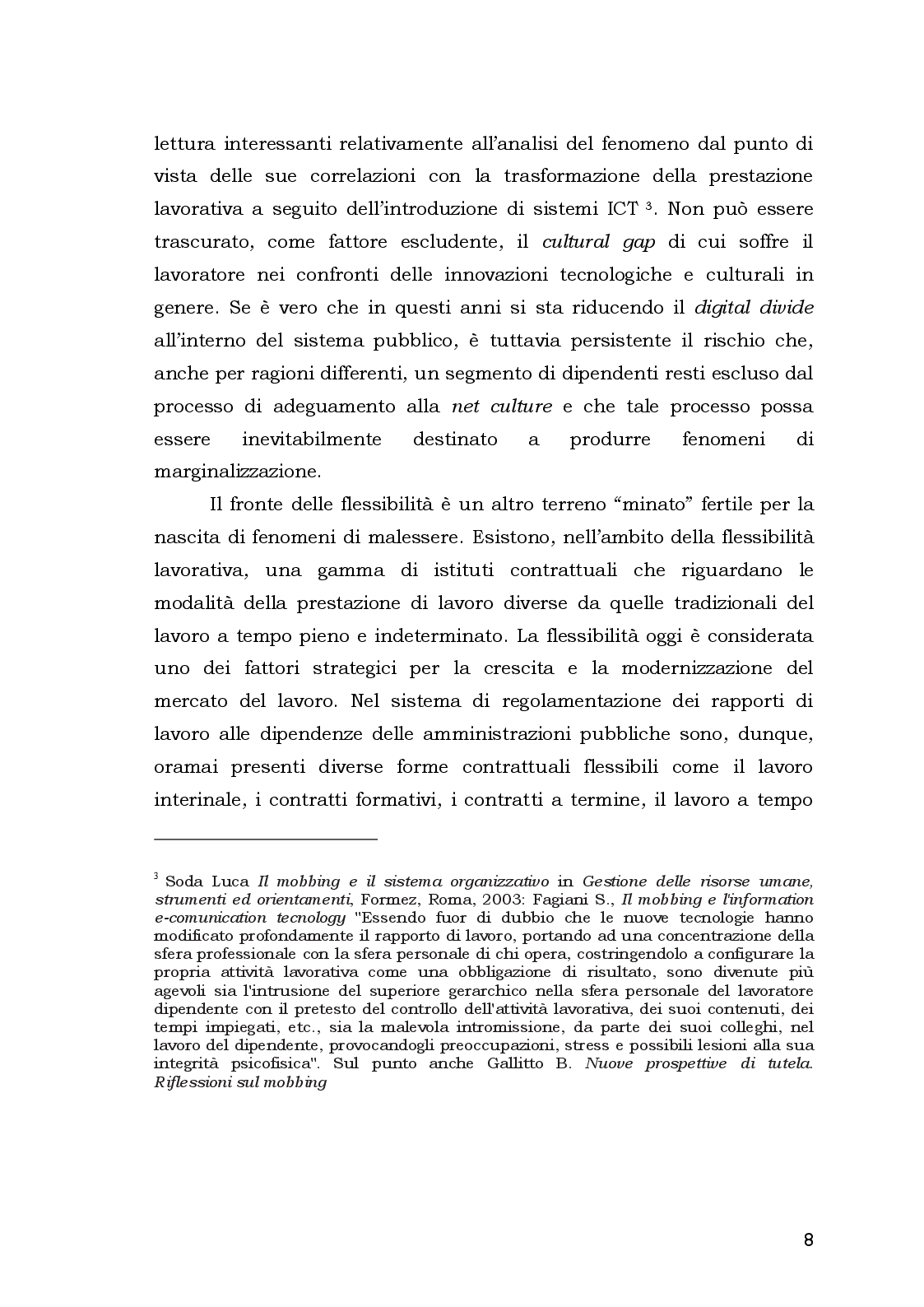 Anteprima della tesi: Aspetti Psicosociali e Girudici del Mobbing nella Pubblica Amministrazione. Analisi Comparata, Pagina 8