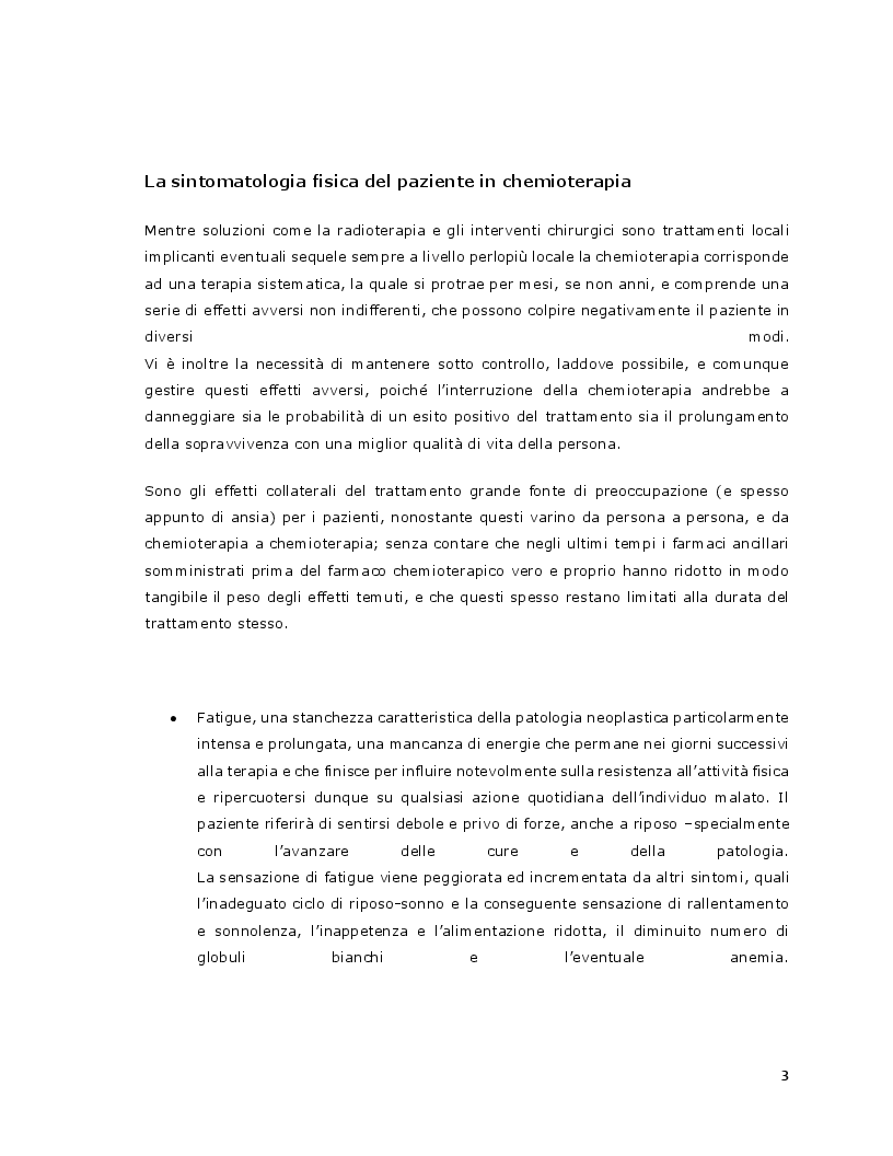 Anteprima della tesi: L'efficacia della relazione d'aiuto nella riduzione del distress psicologico del paziente con patologia oncologica sottoposto a terapia chemioterapica, Pagina 5