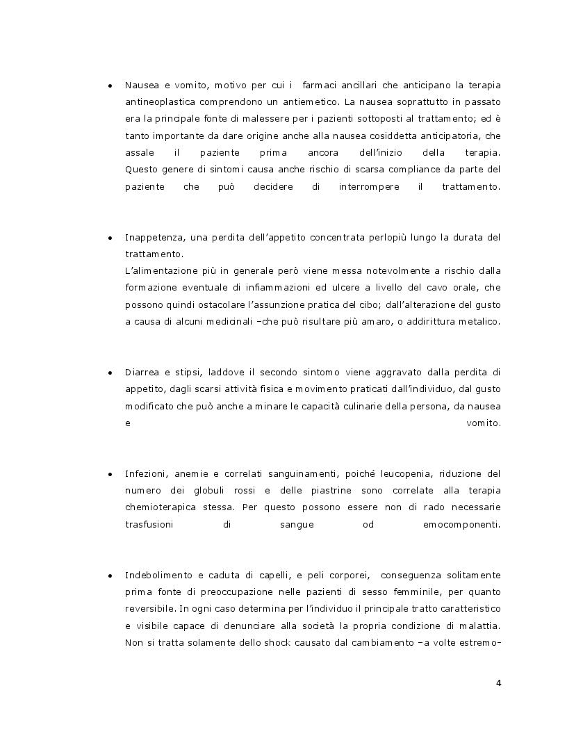 Anteprima della tesi: L'efficacia della relazione d'aiuto nella riduzione del distress psicologico del paziente con patologia oncologica sottoposto a terapia chemioterapica, Pagina 6