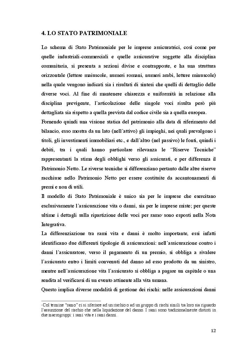 Estratto dalla tesi: Il bilancio delle imprese assicurative secondo la normativa nazionale