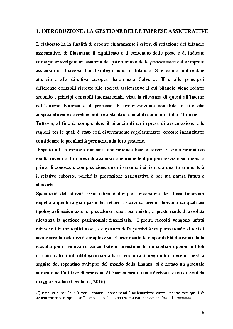 Anteprima della tesi: Il bilancio delle imprese assicurative secondo la normativa nazionale, Pagina 4