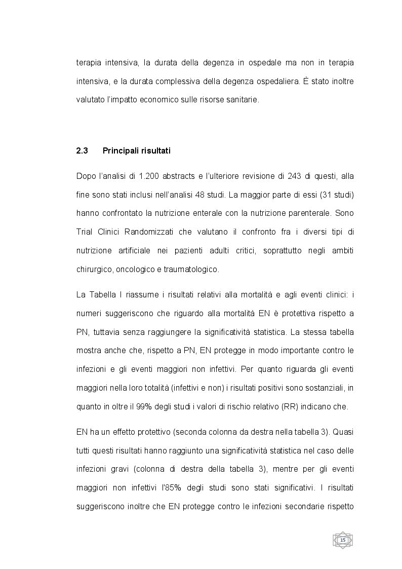 Anteprima della tesi: Nutrizione enterale e Nutrizione parenterale nel paziente ospedalizzato, valutazione clinica ed economica, Pagina 4