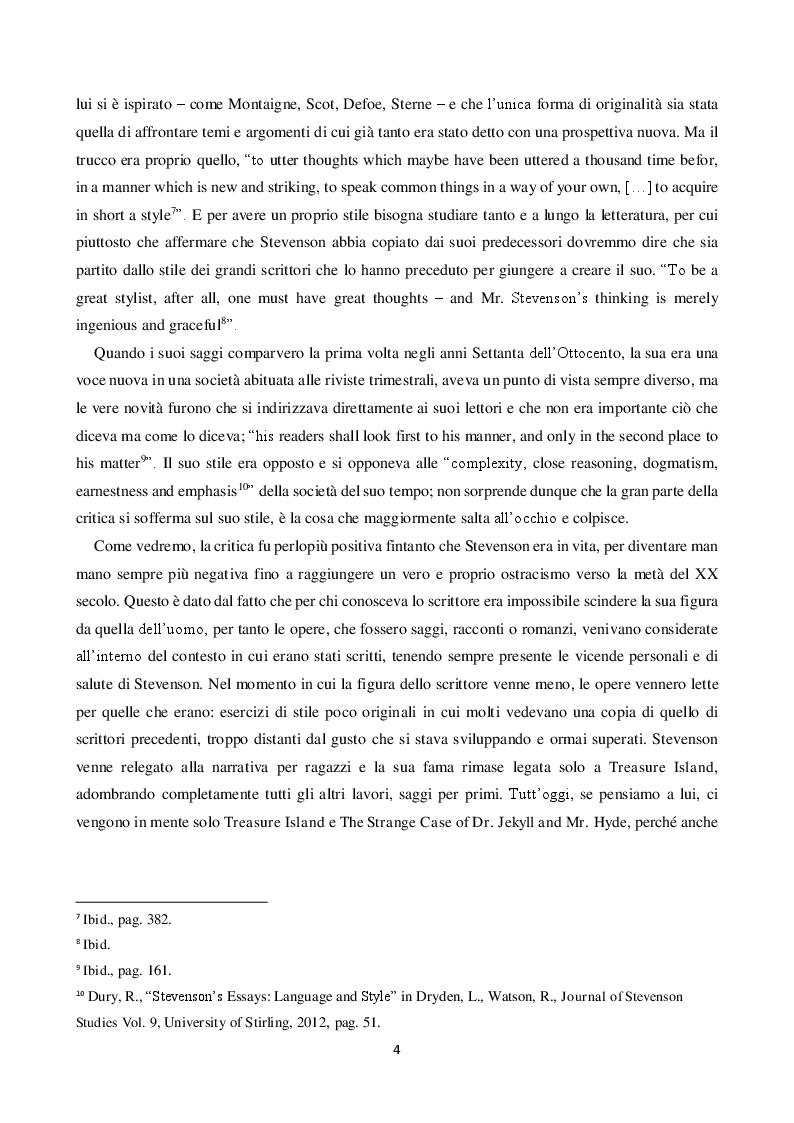 Anteprima della tesi: La teoria estetica di Robert Louis Stevenson, Pagina 3