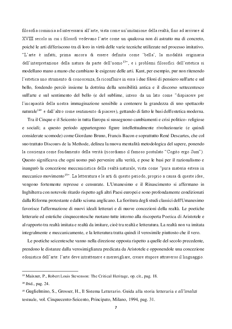 Anteprima della tesi: La teoria estetica di Robert Louis Stevenson, Pagina 6