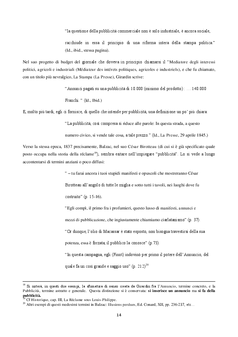 Anteprima della tesi: La langue de la réclame contemporaine - L'eziologia e la genesi della pubblicità francese degli anni '50 e l'analisi del suo codice pioneristico, Pagina 10