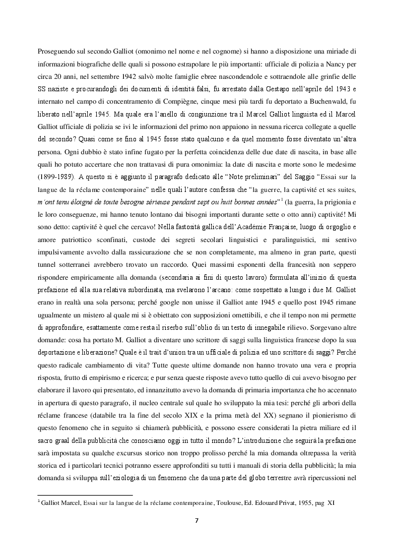 Anteprima della tesi: La langue de la réclame contemporaine - L'eziologia e la genesi della pubblicità francese degli anni '50 e l'analisi del suo codice pioneristico, Pagina 3