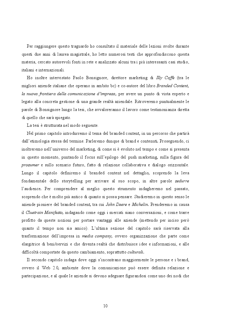 Anteprima della tesi: Branded Content e Branded Entertainment. La marca come Media Company., Pagina 4