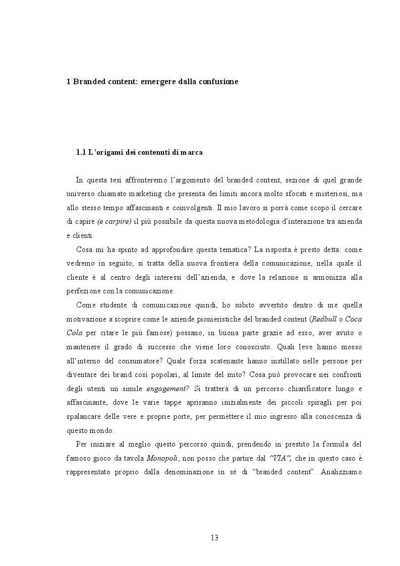 Anteprima della tesi: Branded Content e Branded Entertainment. La marca come Media Company., Pagina 7