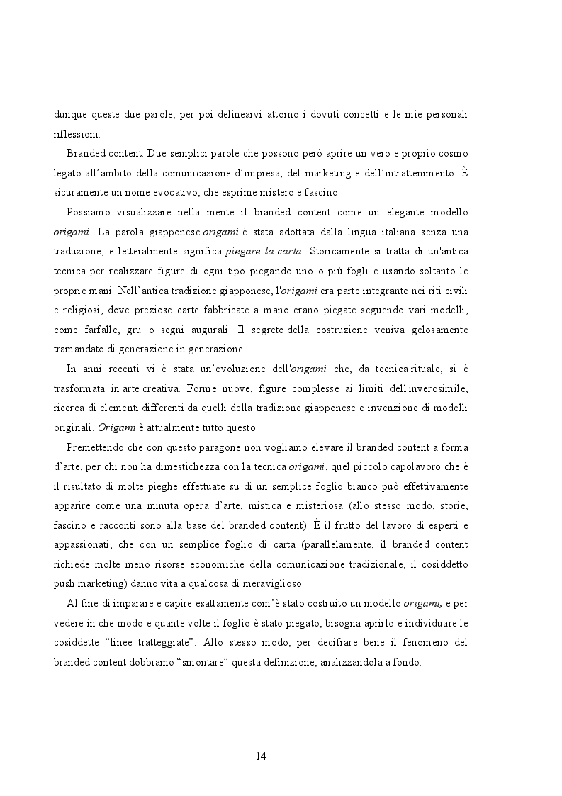 Anteprima della tesi: Branded Content e Branded Entertainment. La marca come Media Company., Pagina 8